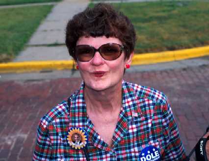 woman with glasses, russell, kansas